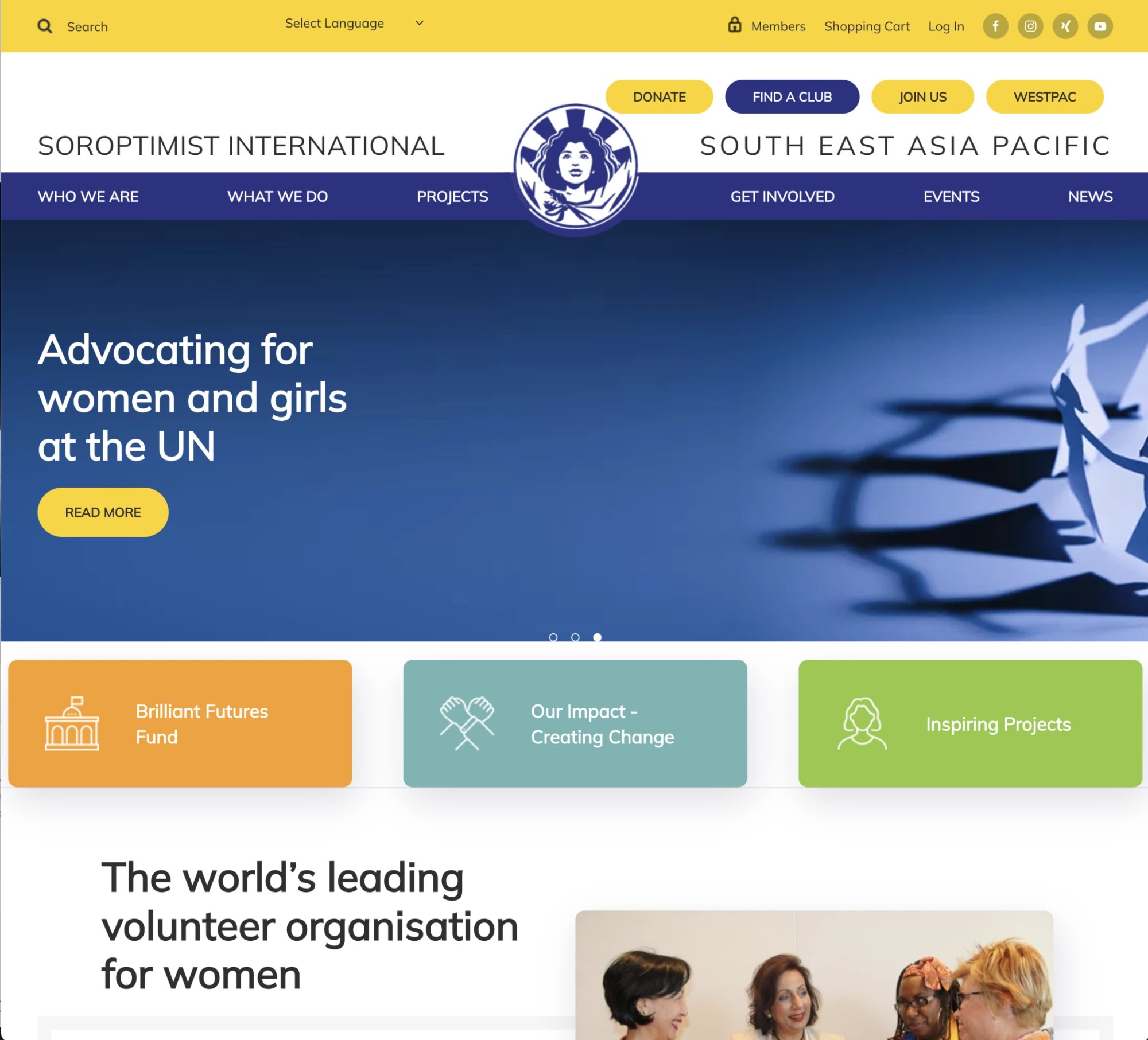 Soroptimist International Joomla Membership Site - Built by Joomstore Perth